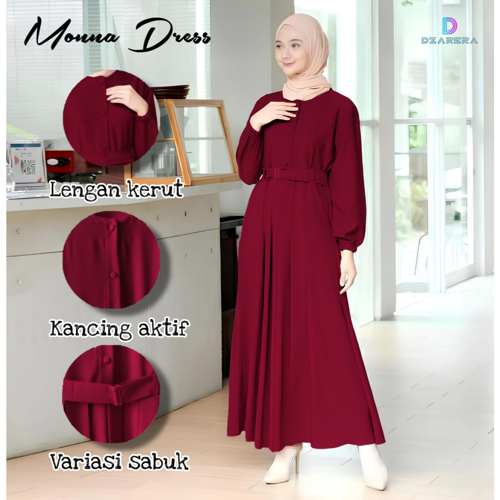 Gamis Monna Dress Mikasa Jumbo Busui terbaru 2025