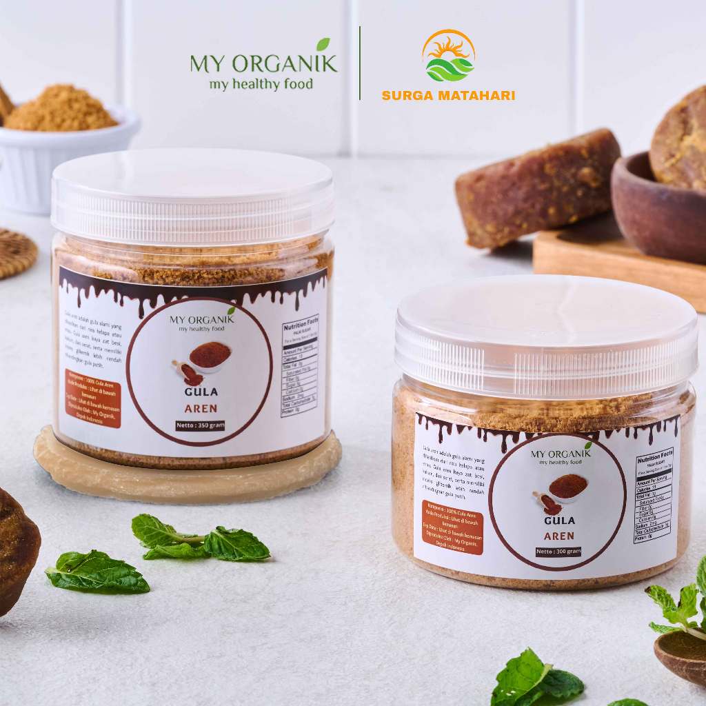 

My Organik Gula Aren Bubuk Organik Palm Sugar Gula Semut Tanpa Campuran