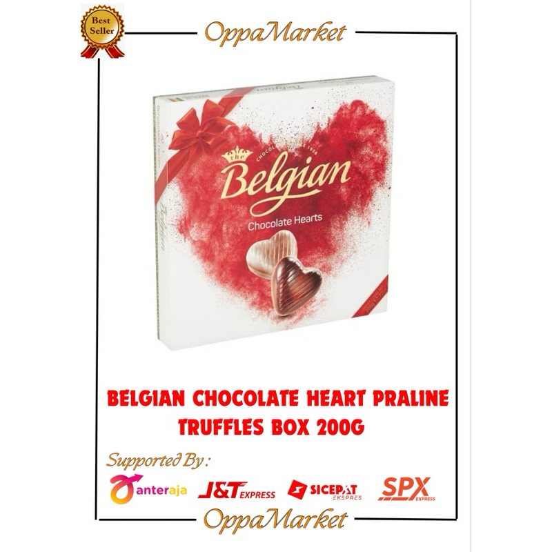 

BELGIAN CHOCOLATE HEART COKLAT PRALINE BOX 200G