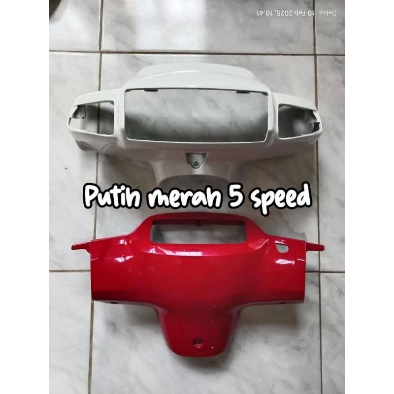 Batok kepala satria 2 tak lumba putih merah original