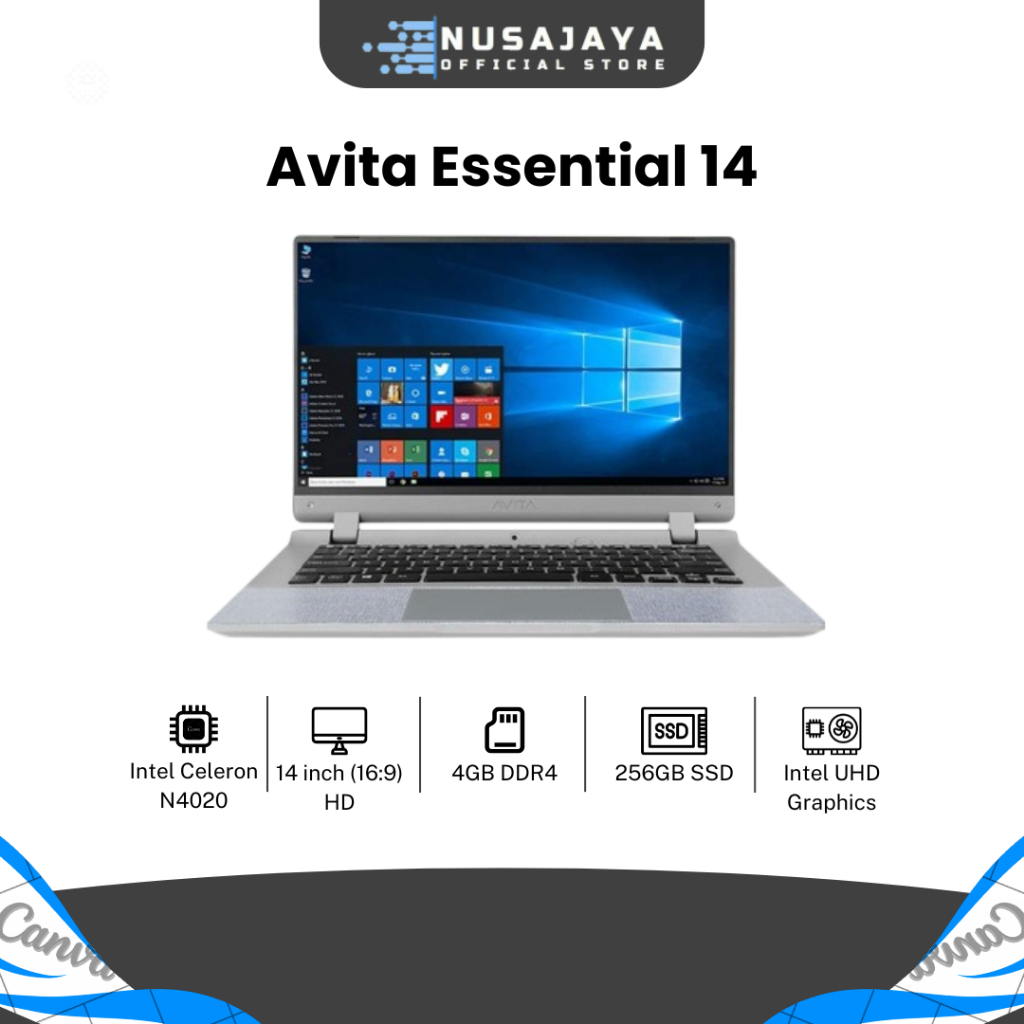 Avita Essential 14 Intel Celeron N4020 4GB 256GB 14″HD WIN10