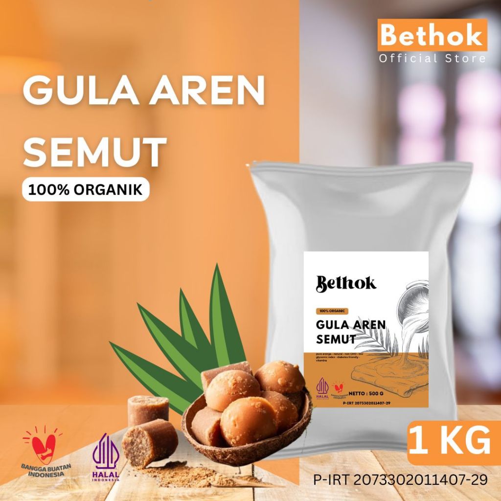 

GULA AREN BUBUK ORGANIK PREMIUM | 100% ORIGINAL UKURAN 1KG
