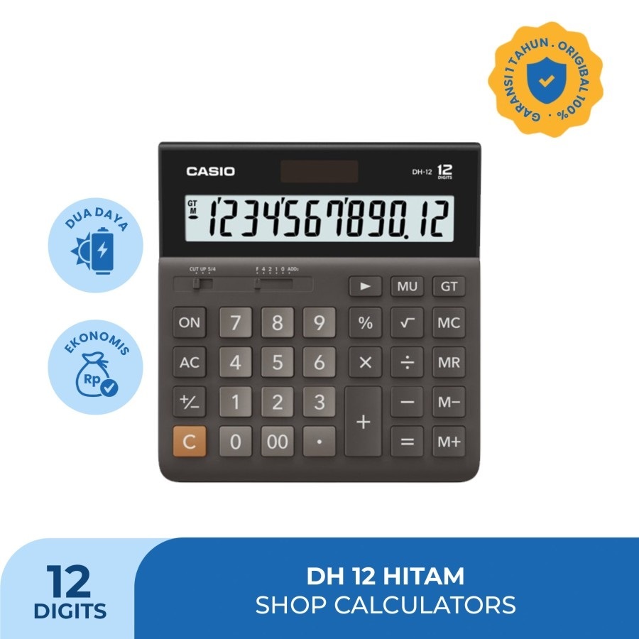 

Casio Kalkulator DH-12BK Bisnis Keuangan 12 Digit Black / Hitam
