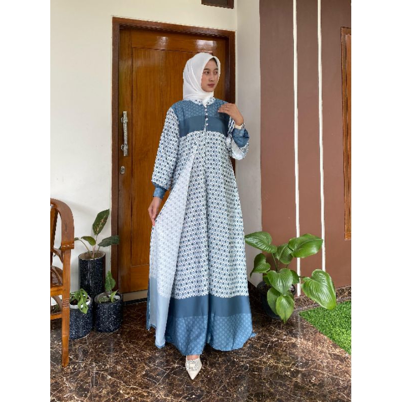 DRESS SILK TERBAU NAYLA BUTIK NARASWATI DRESS MAZARA FASHION REMBANG