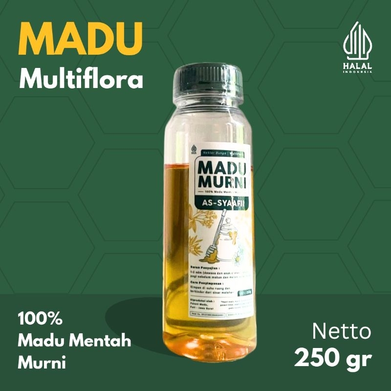 

Madu Multiflora As-Syaafii Netto 250 gr - 100% Madu Mentah Murni Pure Raw Honey