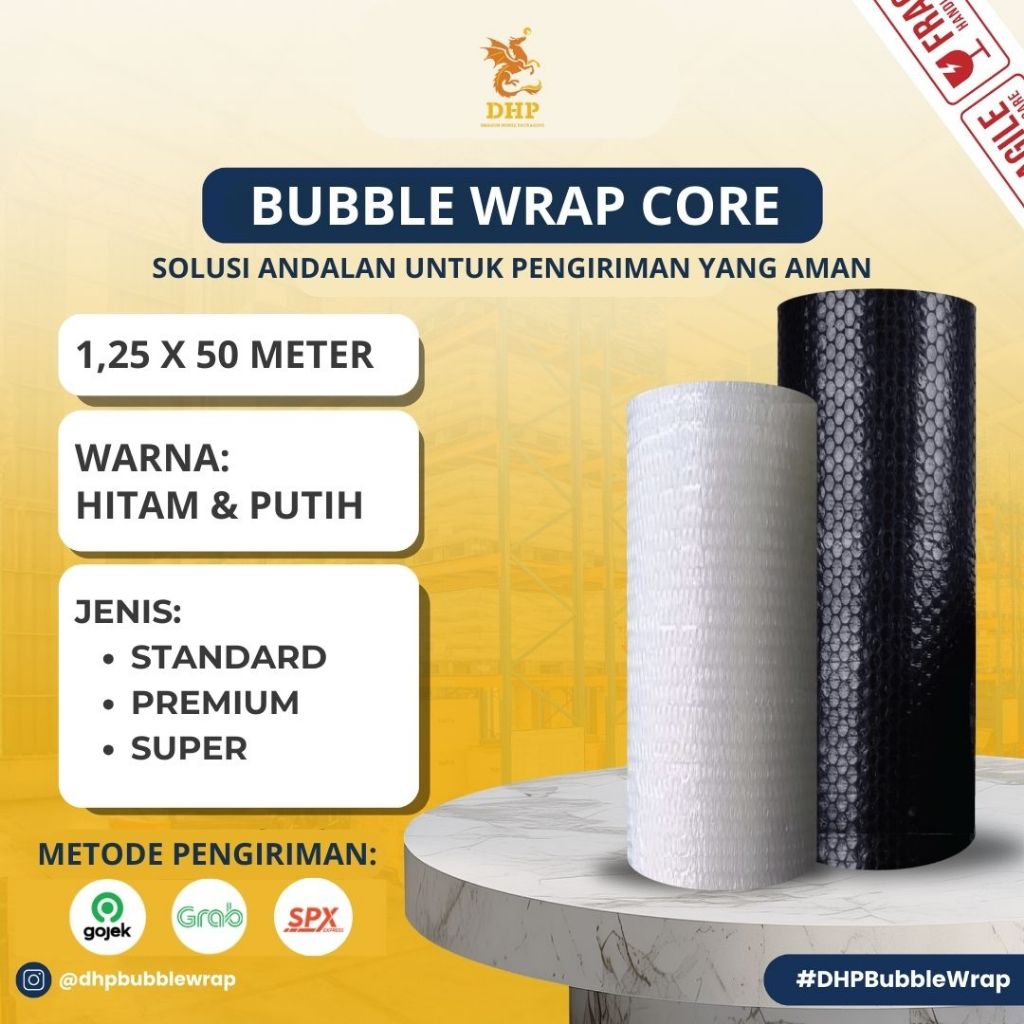 

Bubble Wrap Core 1 Roll 1,25 Meter x 50 Meter