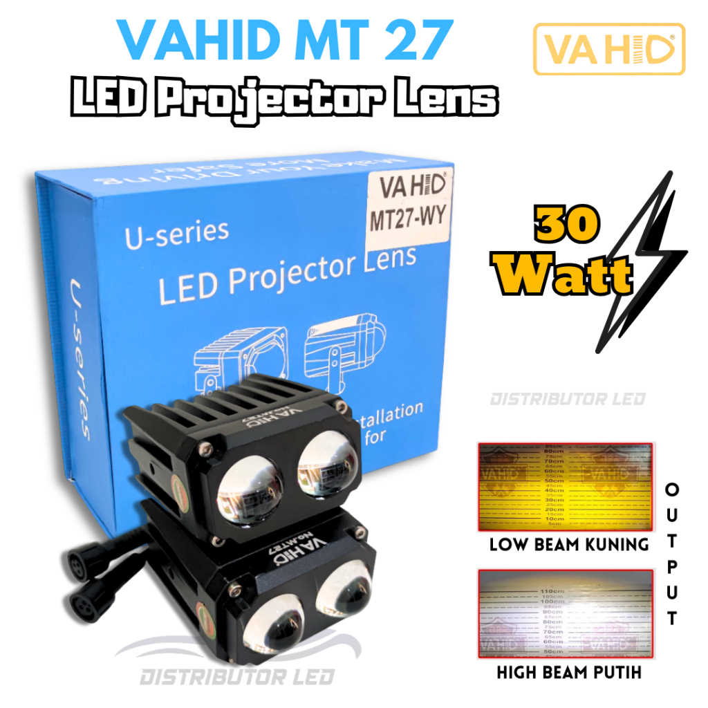 MT27 Vahid | Mini LED Projector Lens U-Series Original Vahid | Lampu Tembak Lampu Sorot Mini Projie 