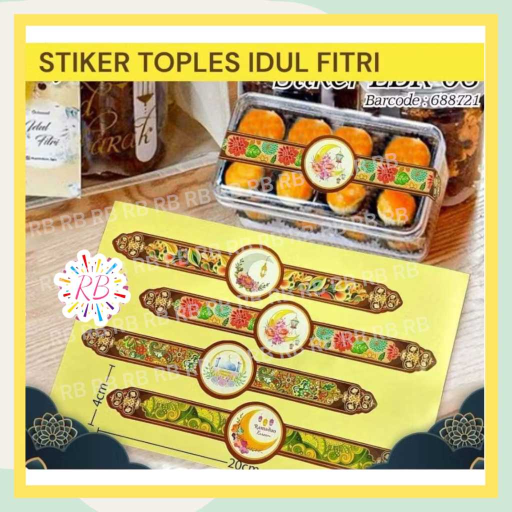 

STIKER TOPLES IDUL FITRI / Stiker Segel Toples Kue Lebaran / Sticker Hampers Idul Fitri
