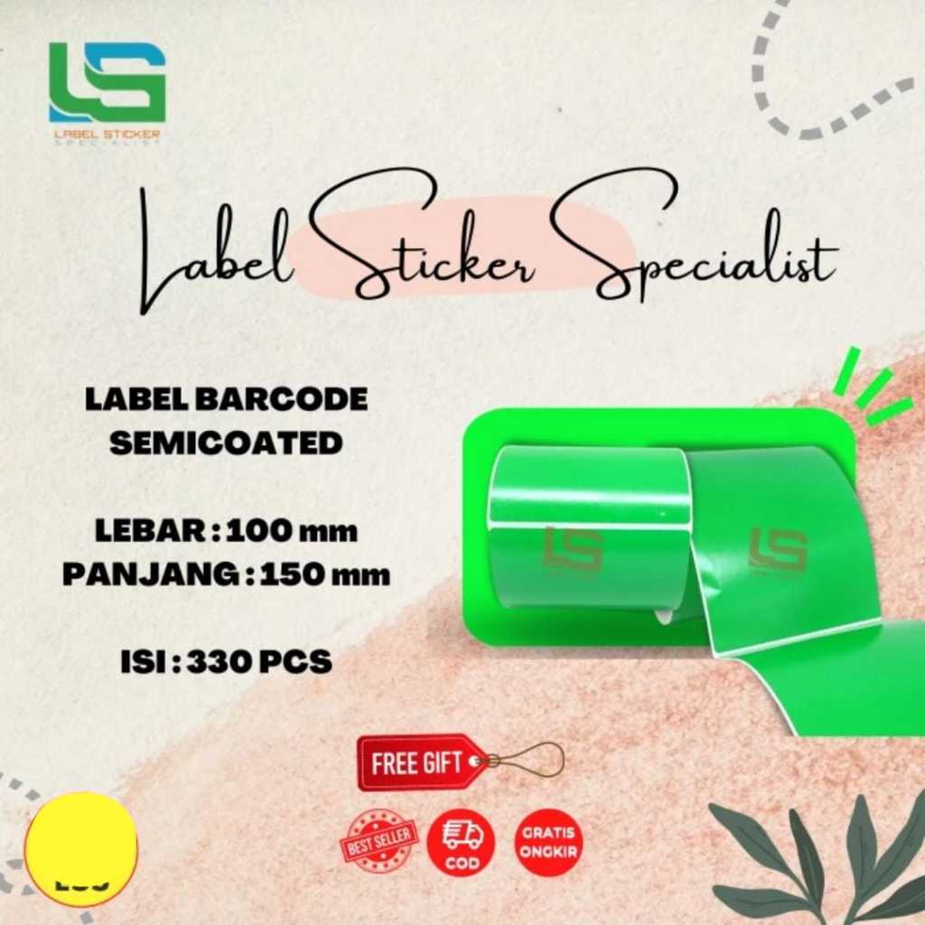 

STIKER RESI SEMICOATED 100X150 MM ISI 330 PCS WARNA STIKER PENGIRIM ONLINE SEMICOATED 10X15 CM
