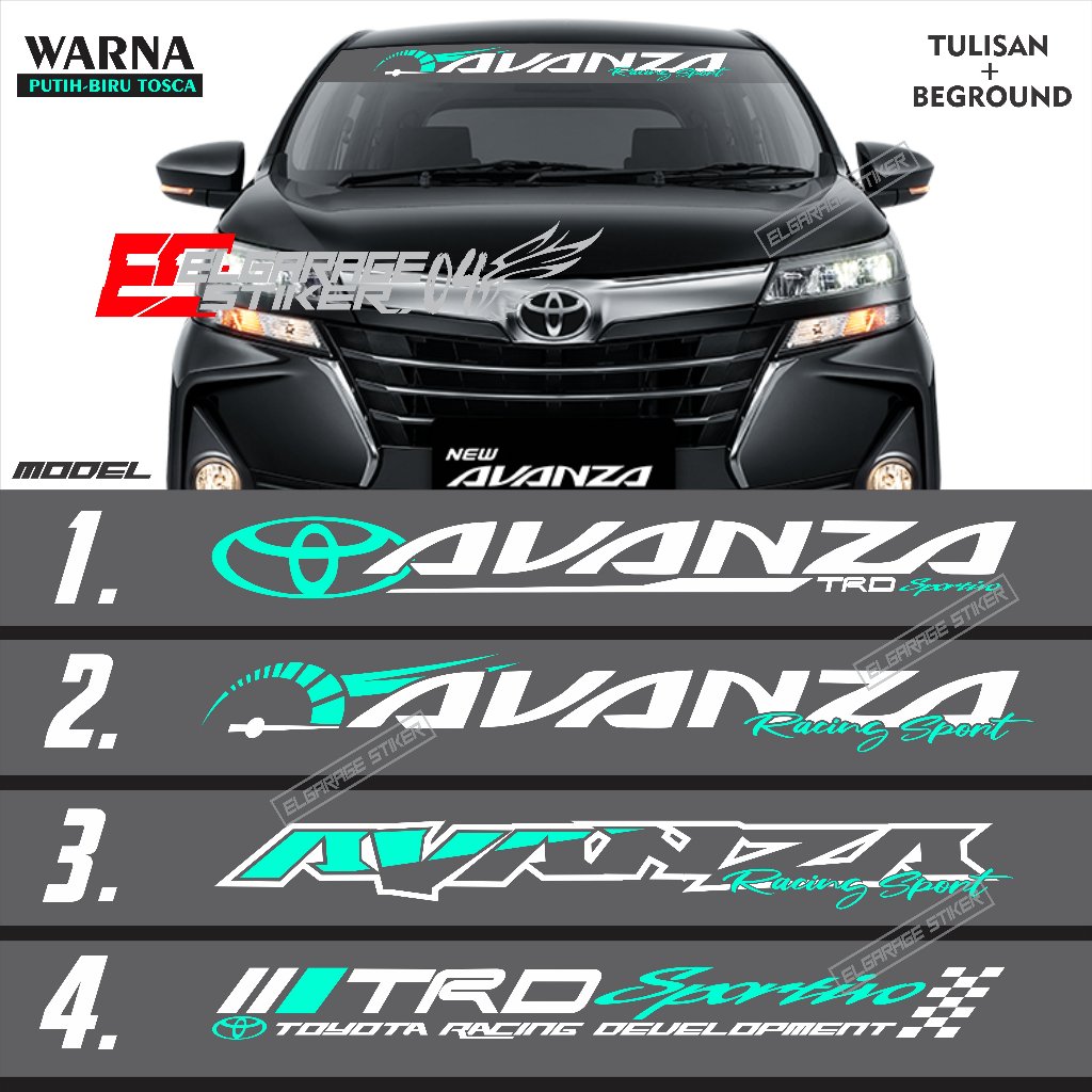 Sticker kaca mobil avanza sticker kaca mobil terlaris stiker mobil avanza keren - elgarage04