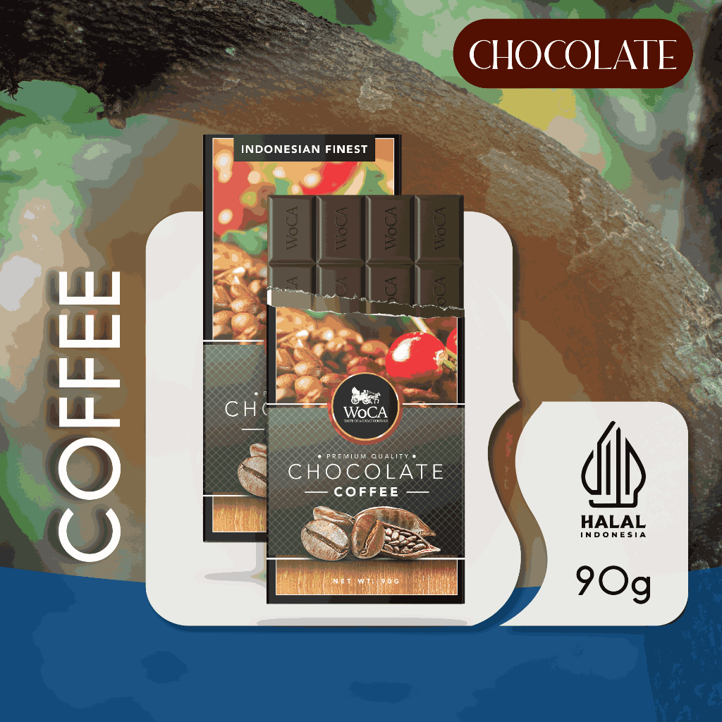 

WoCA Premium Chocolate Bar - Cokelat Batang Rasa Kopi - 90 gram