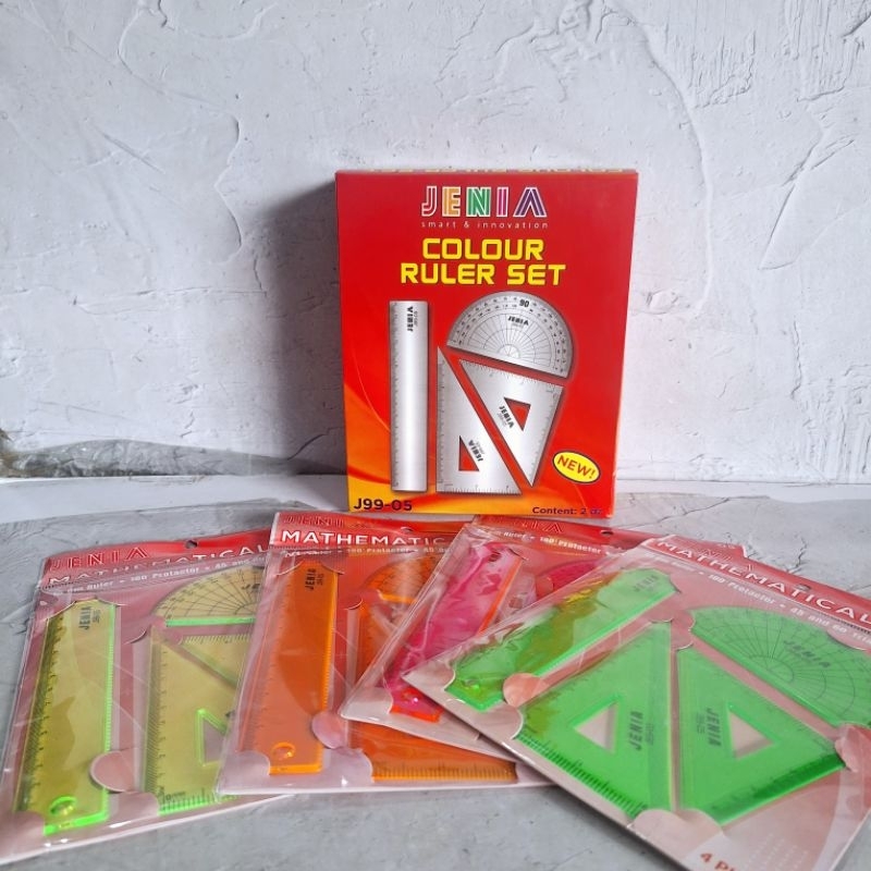 

(24 Pcs) Penggaris Colour Set Jenia J99-05