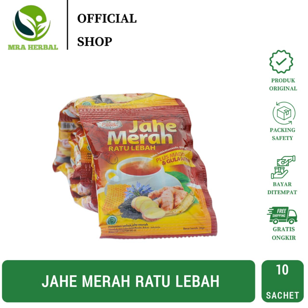 

Jahe Merah Ratu Lebah | Jahe Merah Plus Madu & Gula Aren | Jahe Merah Super Ratu Lebah