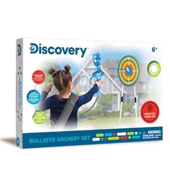 DISCOVERY BULLSEYE ARCHERY SET ORIGINAL MAINAN PANAHAN KARET ANAK PANAH ARCHER