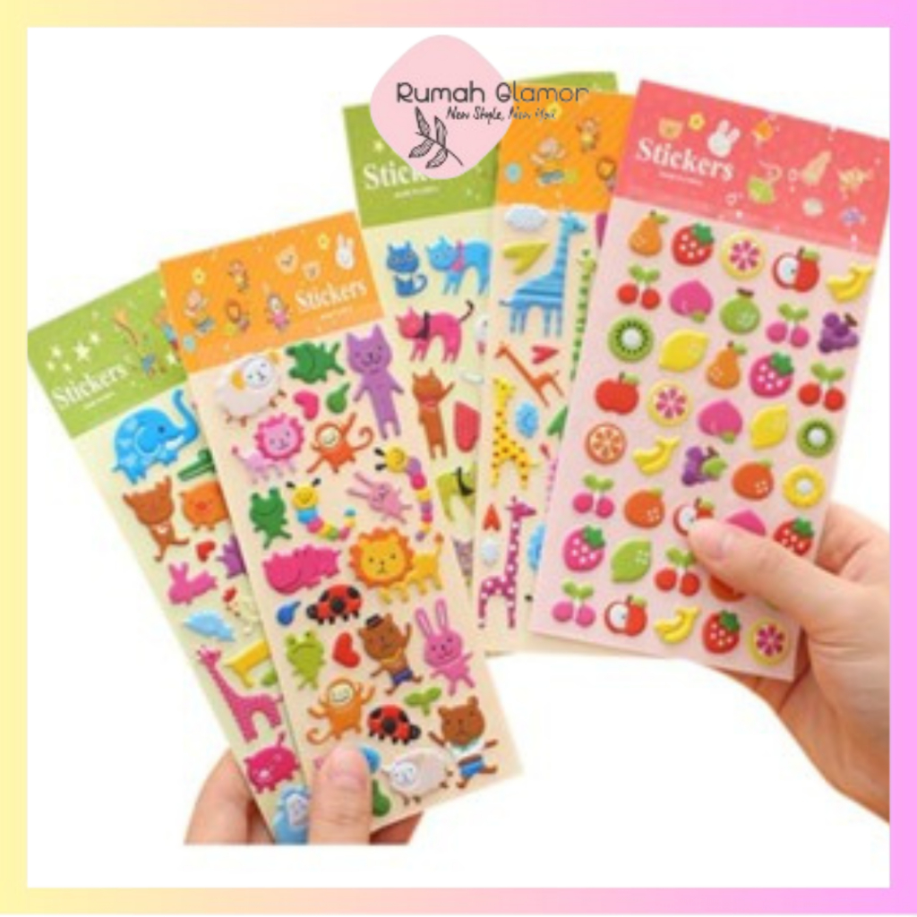 

Stiker Mainan Anak Perempuan Stiker Tempel Stiker Timbul Random Stiker Anak 3D Stiker Karakter