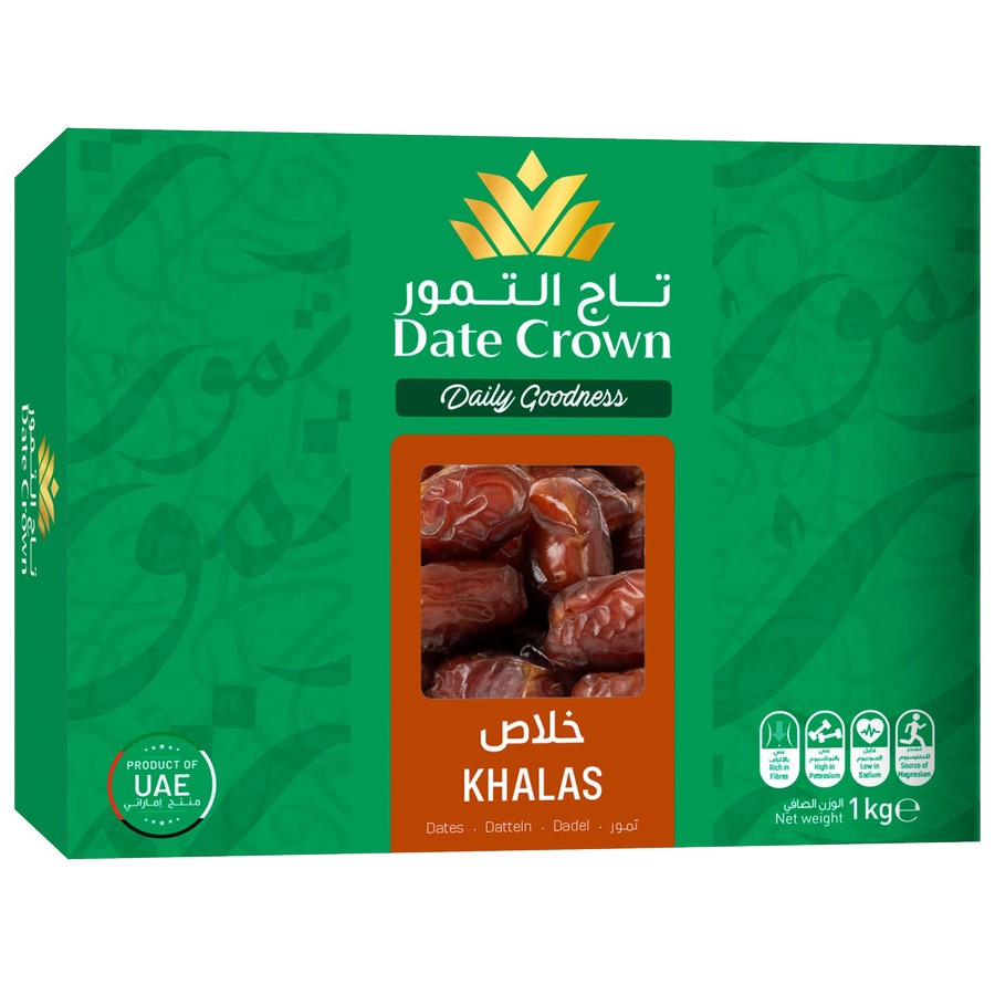 

Kurma Date Crown Khalas new pack new expire 1kg
