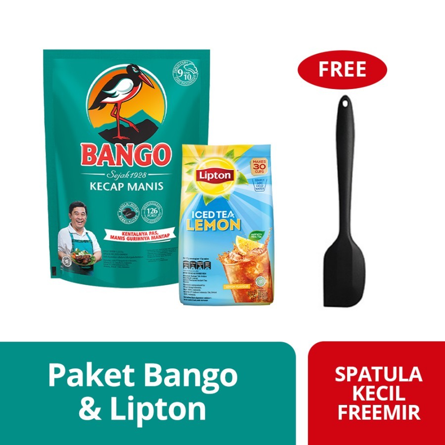 

Paket Bango Kecap Manis & Lipton Ice Tea Mix Lemon Free Spatula Freemir