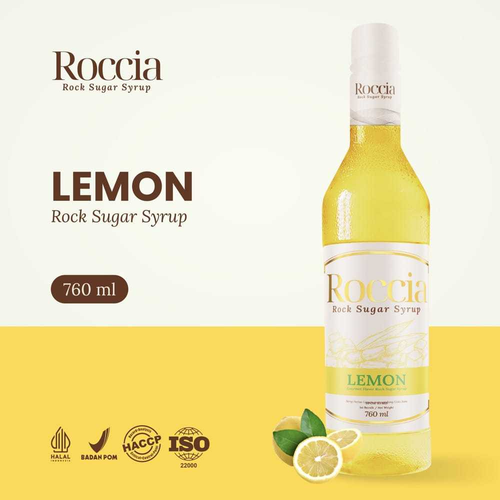 

Roccia Rock Sugar Syrup Lemon - Syrup Gula Batu Rasa Lemon 760ml