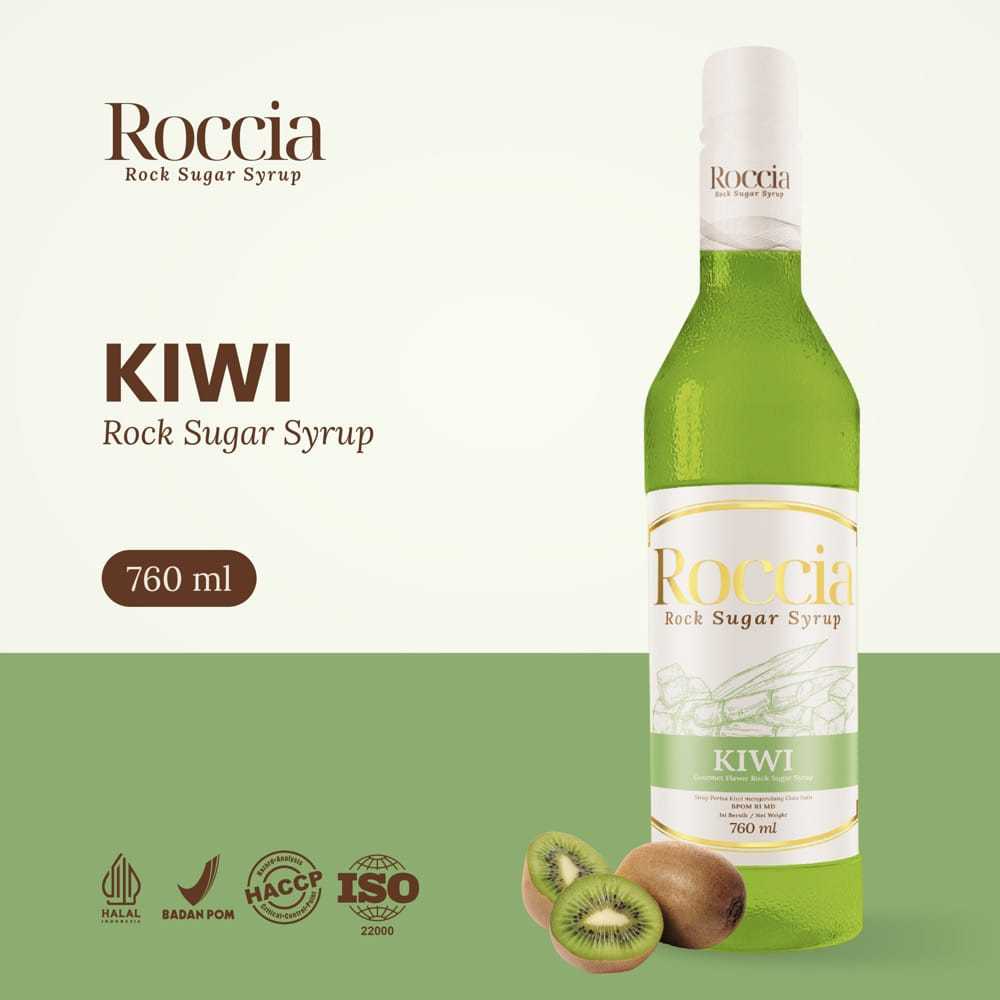 

Roccia Rock Sugar Syrup Kiwi - Syrup Gula Batu Rasa Kiwi 760ml