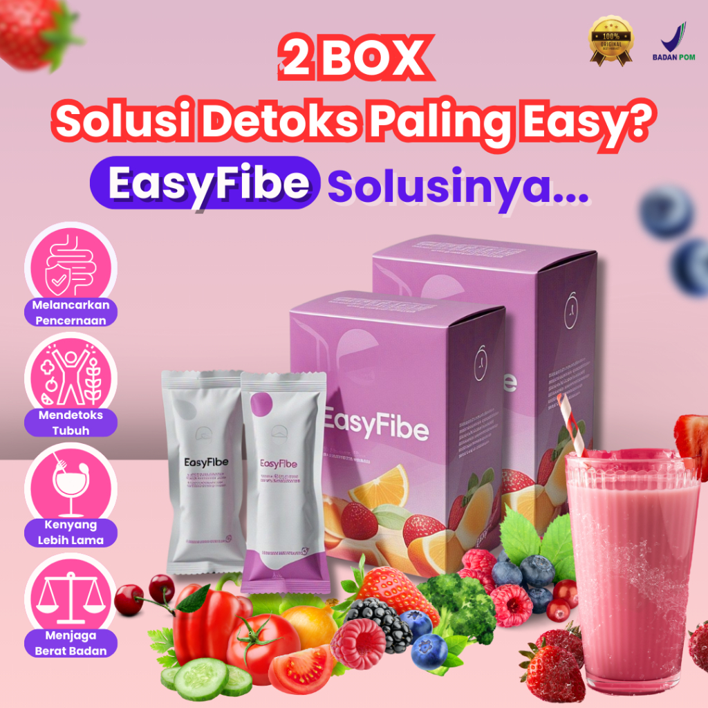 

EASYFIBE | 2 BOX 28 SACHET | Minuman Tinggi Serat untuk Memenuhi Kebutuhan Serat Harian