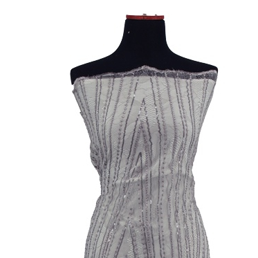 Tulle Embroidery Hanamory Soft Purple Payet Kristal