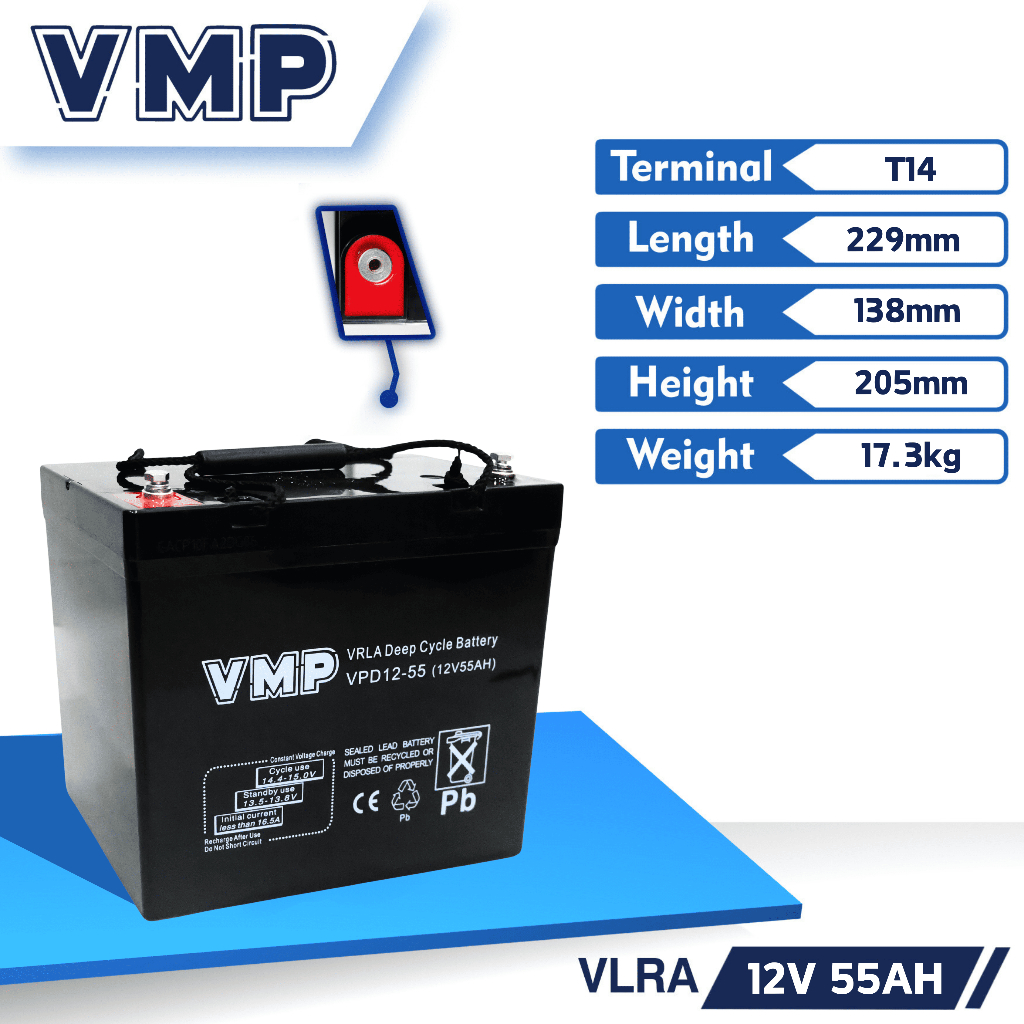 AKI KERING / BATTERY VRLA VMP 12V 55AH 10HR VRLA DEEP CYCLE