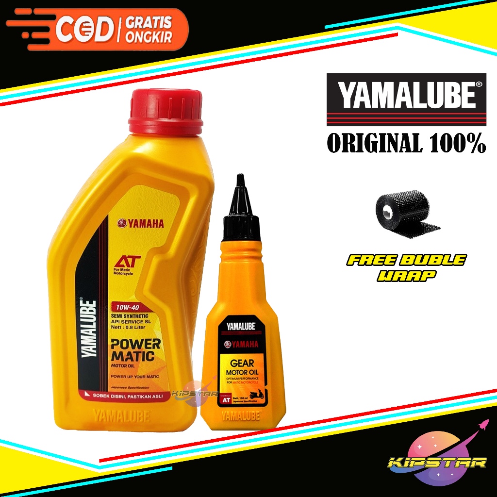 OLI YAMALUBE POWER MATIC ORIGINAL DAN OLI GARDAN YAMALUBE / PAKET YAMALUBE POWER MATIC 10W-40 800ML 
