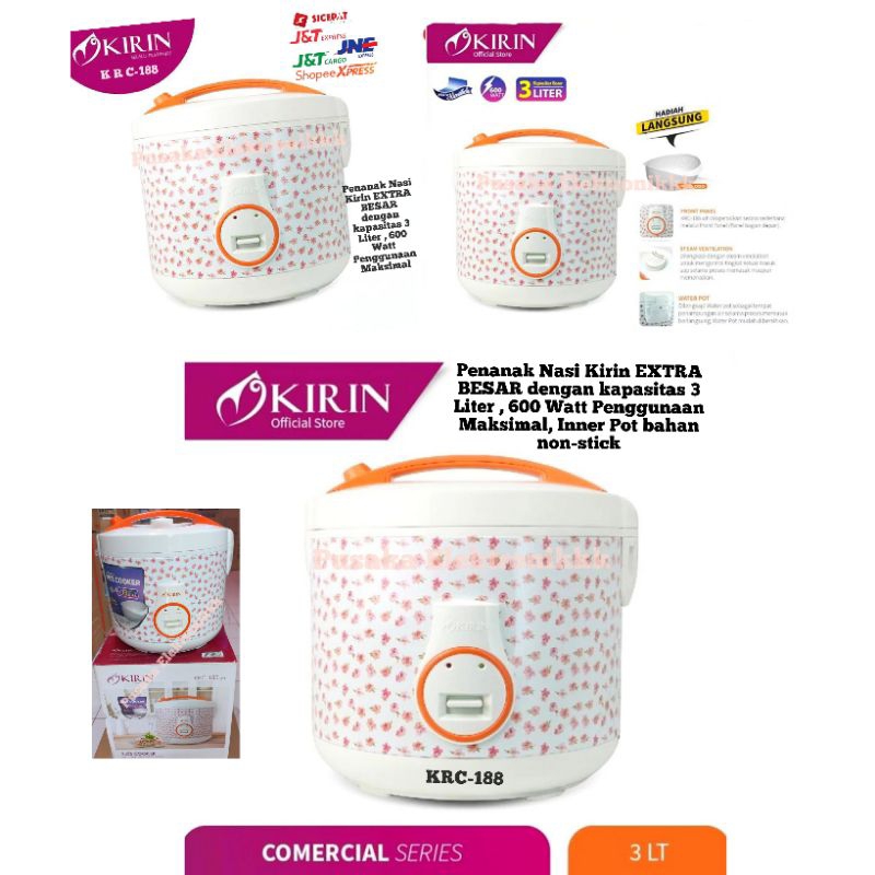 Kirin Rice Cooker KRC 188WH