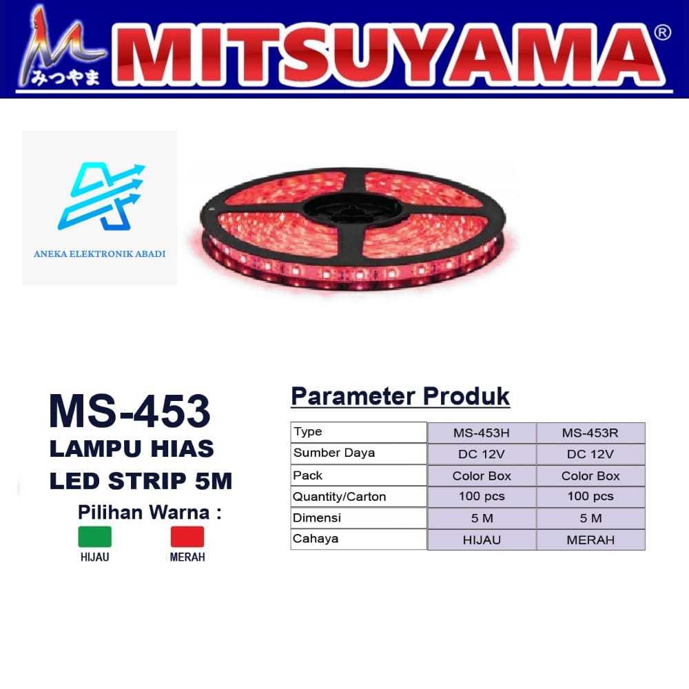 Lampu Hias Strip Mitsuyama Lampu Hias Led Strip 5 Meter  warna Merah/Hijau