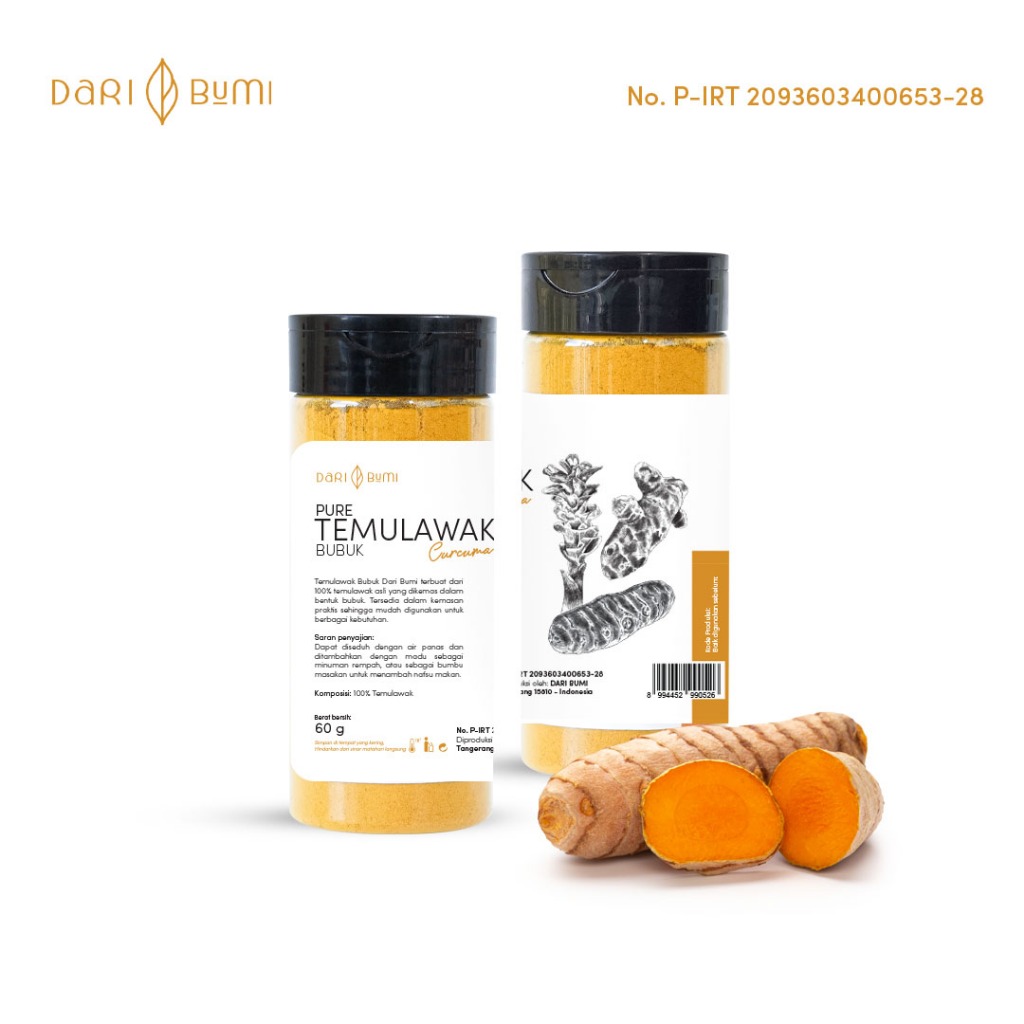 

Dari Bumi | Jogja Yogyakarta | Temulawak Bubuk 60 gr Premium Curcuma Powder