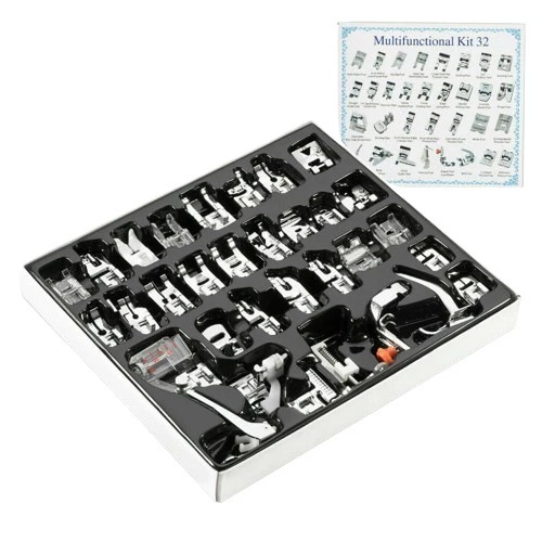 Satu Set Sepatu Jahit 32pcs Mesin Jahit portable Lengkap / Set Menjahit 32 pcs Presser Foot sepatu