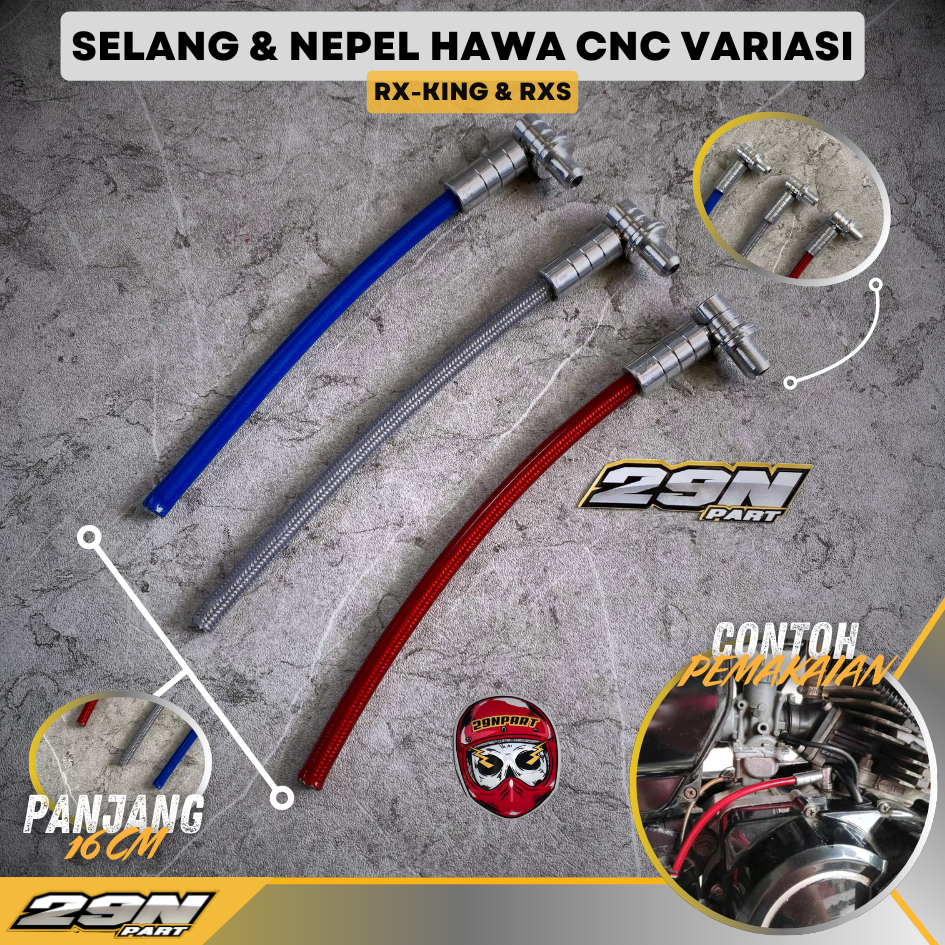 SELANG & NEPEL HAWA RX KING SELANG NEPEL HAWA ALUMUNIUM HANDMADE