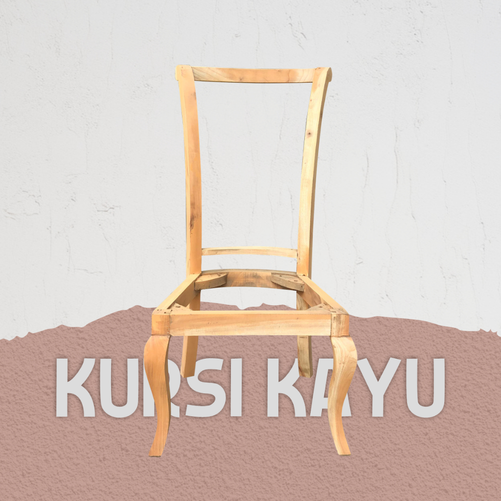 KURSI MAKAN GARENGAN KAYU MAHONI MINIMALIS