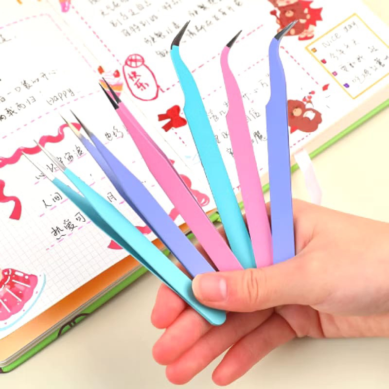 PINSET BENGKOK PINSET LURUS TWEEZER STICKER PINSET BULU MATA PALSU PINSET PENJEPIT STIKER