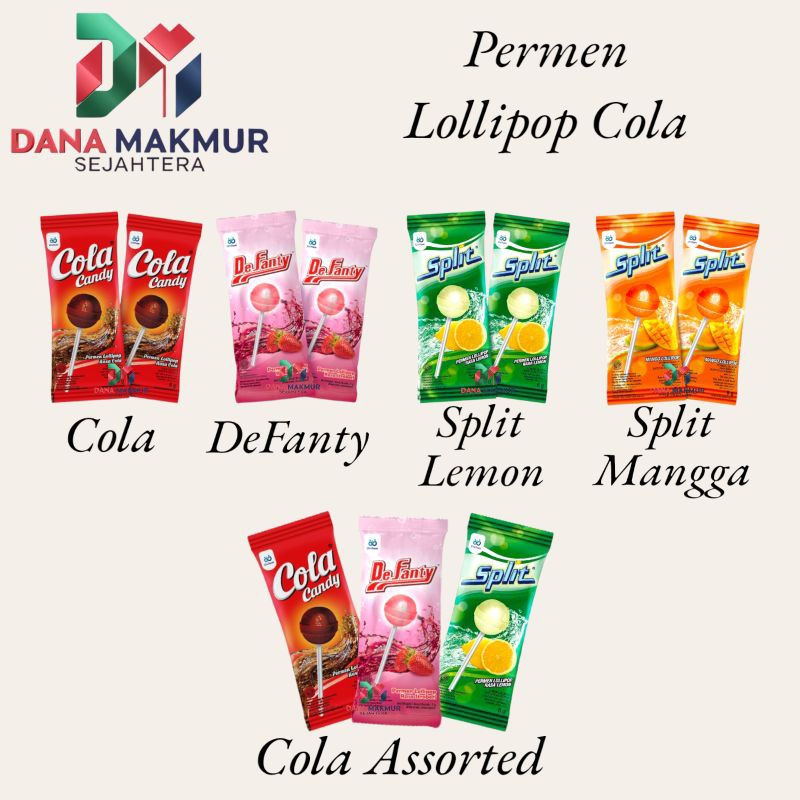 

COLA LOLLIPOP CANDY 2 PACK (COLA, DEFANTY, SPLIT)