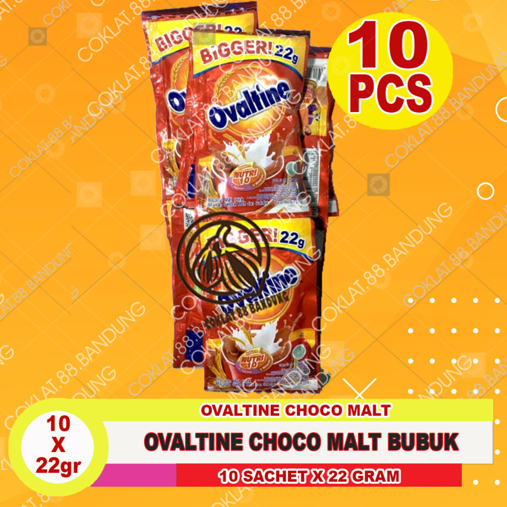 

Ovaltine Renceng Choco Malt 10 Sachet x 22 gr, Susu Ovaltine Bubuk ChocoMalt Renteng 10 pcs X 22gr