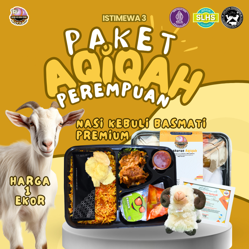 

AQIQAH NASI KEBULI BASMATI PREMIUM - Paket Aqiqah Perempuan Istimewa 3