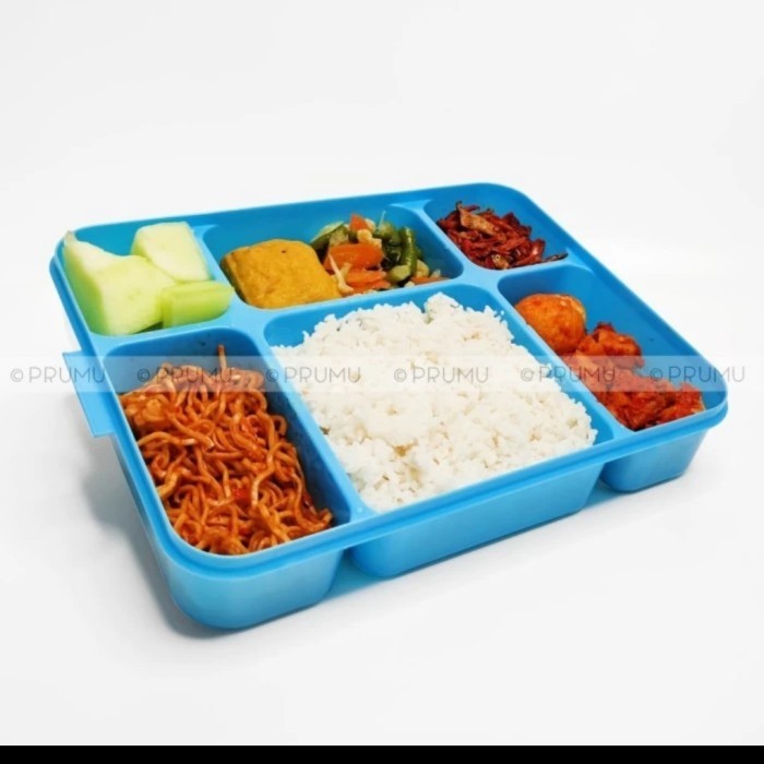 JUAL BOX KOTAK OMPRENG BEKAL MAKANAN LUNCH BOX SEKAT CLIO WARNA SOFT TEBAL OMPRENG MAKAN SEKAT 6
