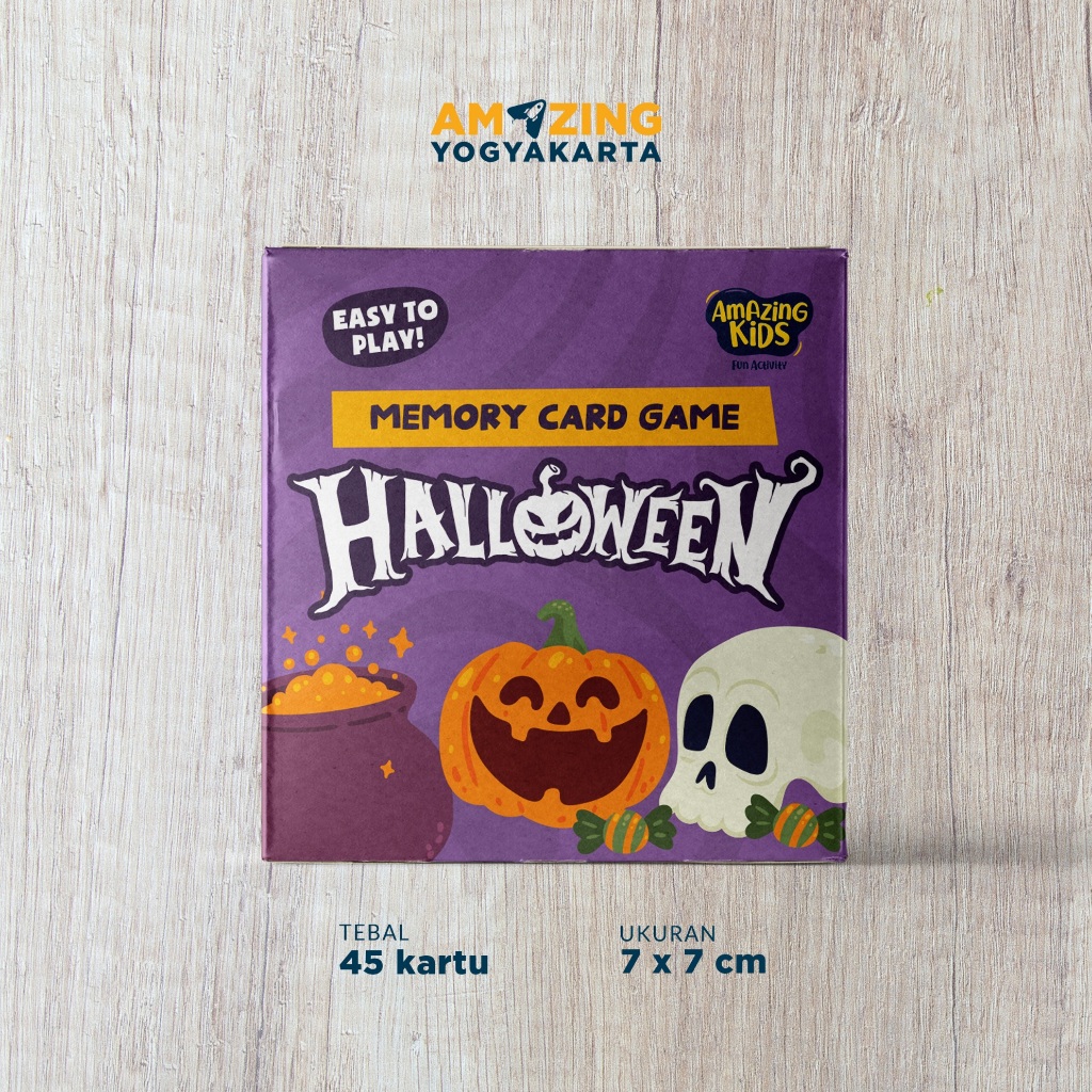 Flashcard Edukasi Anak - Memory Card Game Hallowen