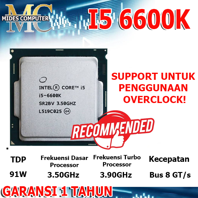 Processor Intel Core LGA 1151 i5 6600K