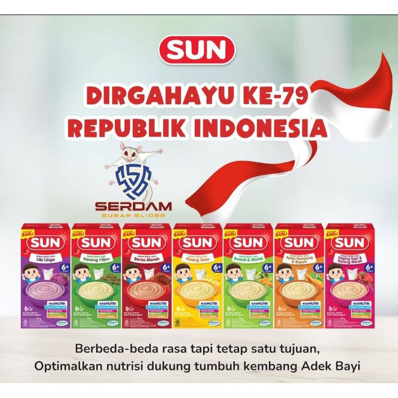 Bubur Sun Bayi balita anak kecil instan mpasi promo sereal Pagi Malamberas merah susu pisang kacang 