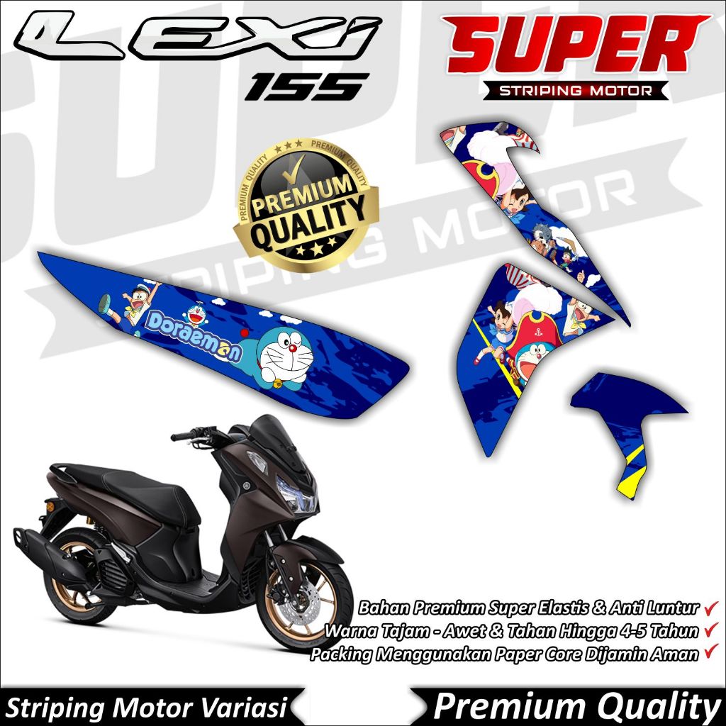 Stiker LEXI 155 Anti Luntur keren Striping Lexi 155 Striping Yamaha LEXI 155 Doraemon