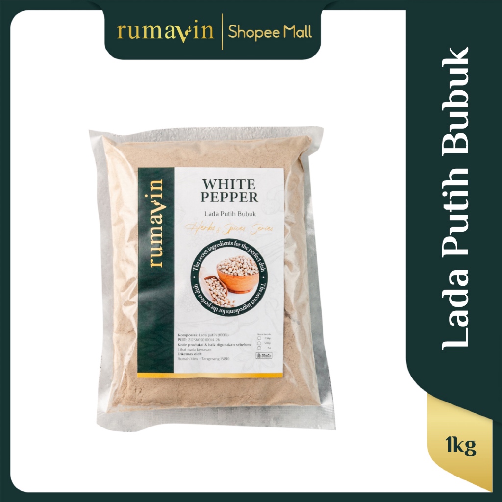

Rumavin - Premium Rempah White Pepper Powder / Lada Putih Bubuk