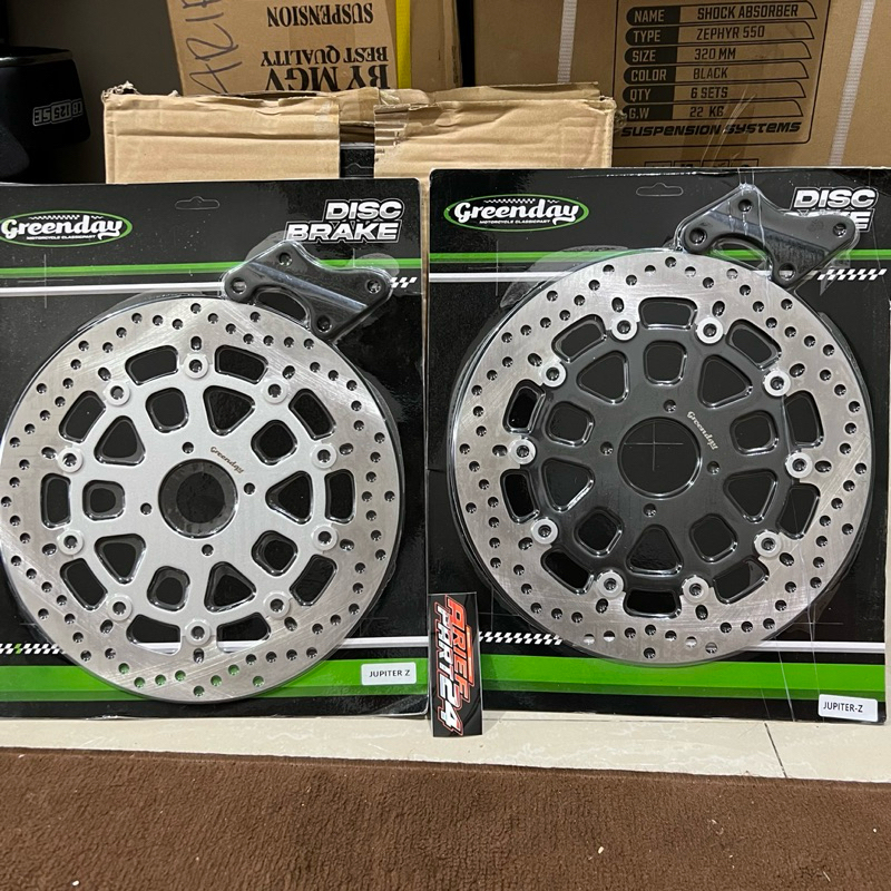 Piringan cakram Disc brake Ducati Evo Silver dan Hitam baut 4 disc 300mm pnp yamaha Greenday