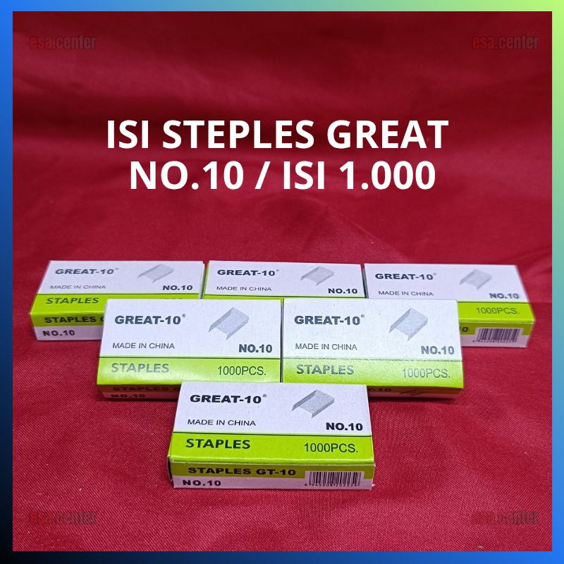 

1 Pack Isi Staples GREAT No.10 / Isi Stapler Besi No.10 Great