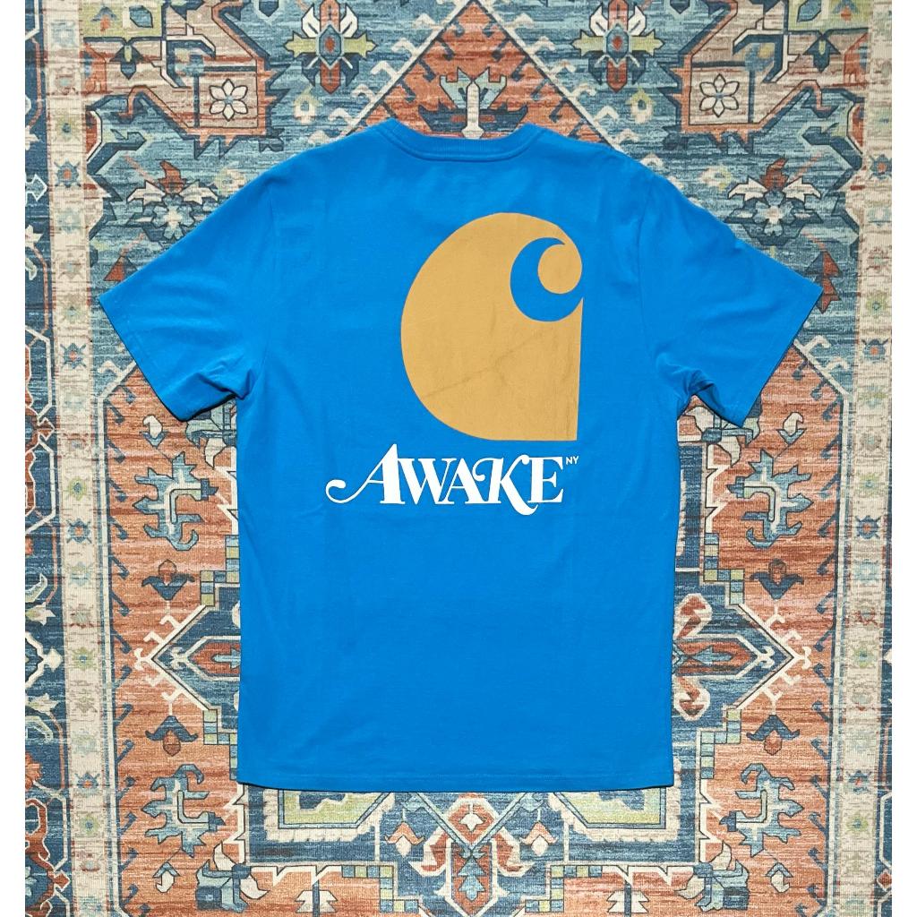 CARHARTT X AWAKE BIG LOGO TSHIRT - BLUE