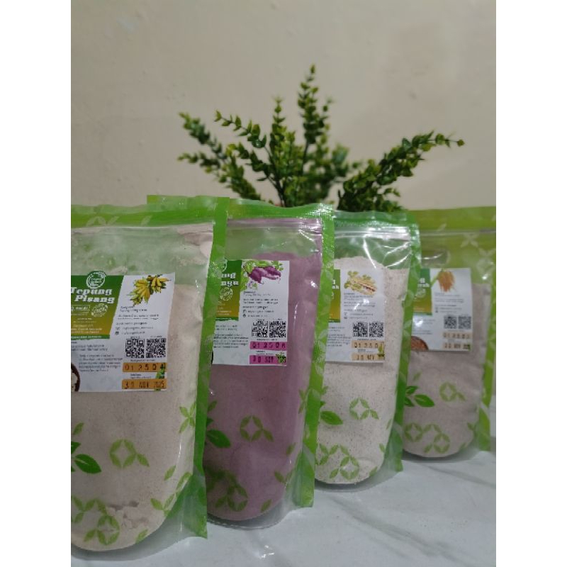 Lingkar Organik Tepung Beras Putih Merah Coklat Ubi Ungu Pati Garut 500gr Tepung Organik