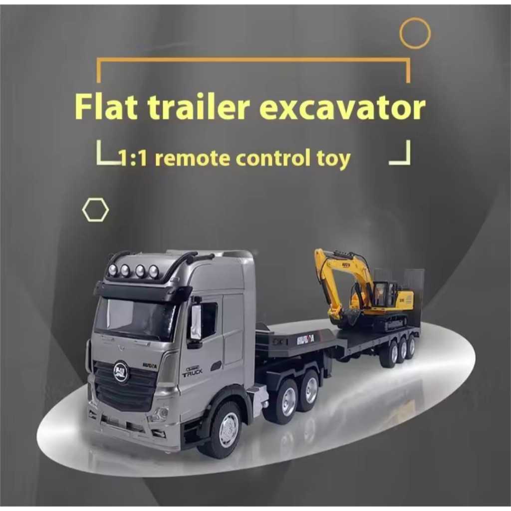 RC Trailer Huina Huina 1522 1501 1502 Truck Simulation Engineering Flatbed Rc Car Excavator Truck 9C