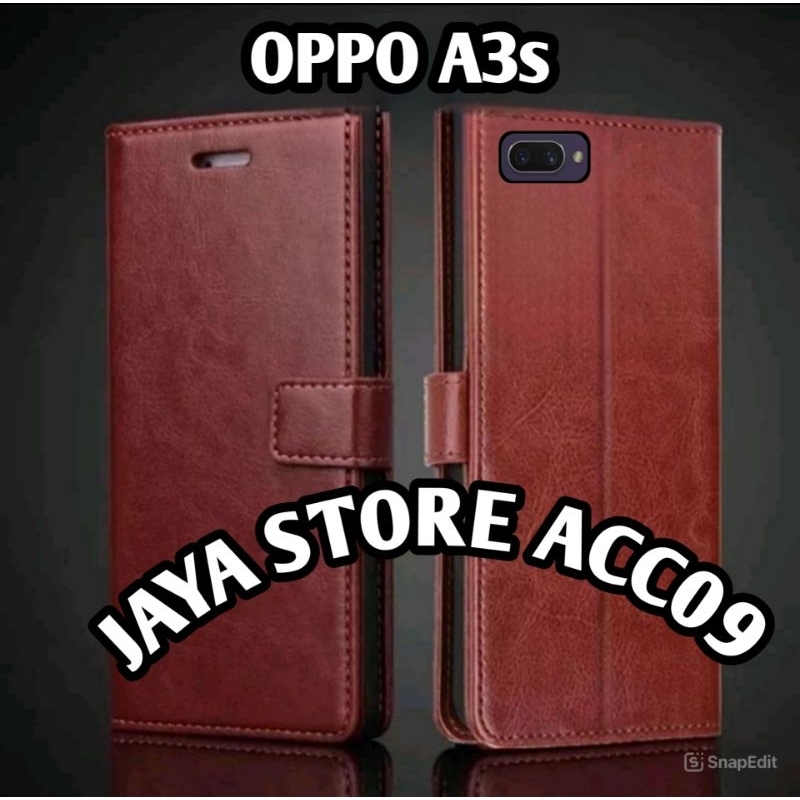 CASE OPPO A3S/C1 FLIP COVER WALLET CASE DOMPET
