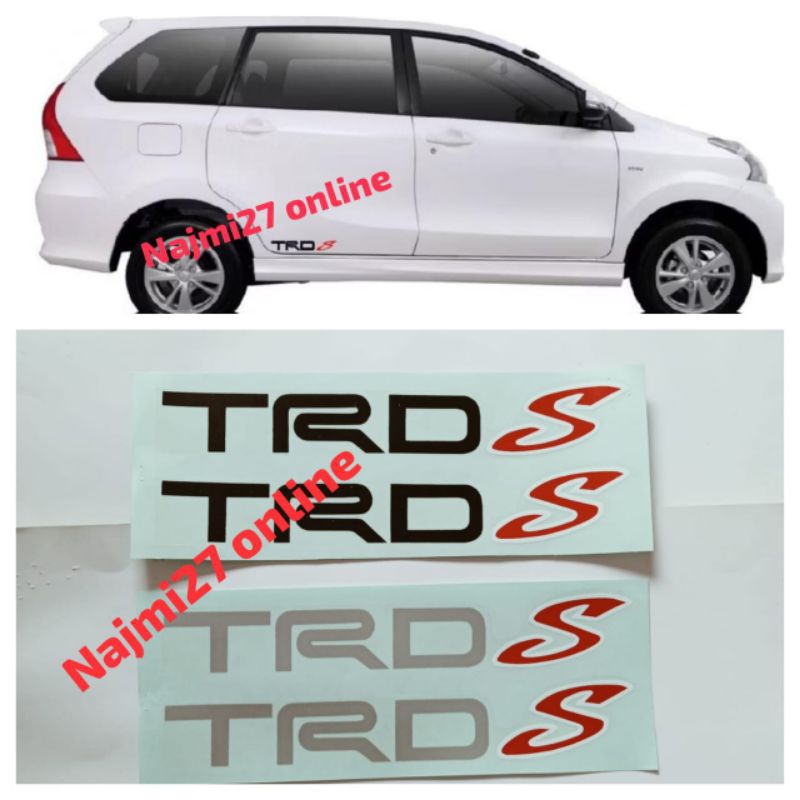 stiker mobil TRD S Mobil Toyota Agya, Ayla universal semua mobil